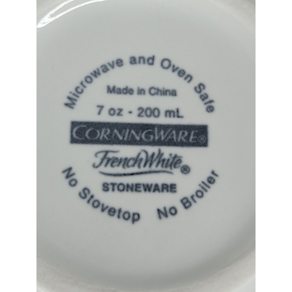 Corningware French White Stoneware Ramekin Dish 7 oz 200 mL Microwave Oven Safe - Picture 7 of 9